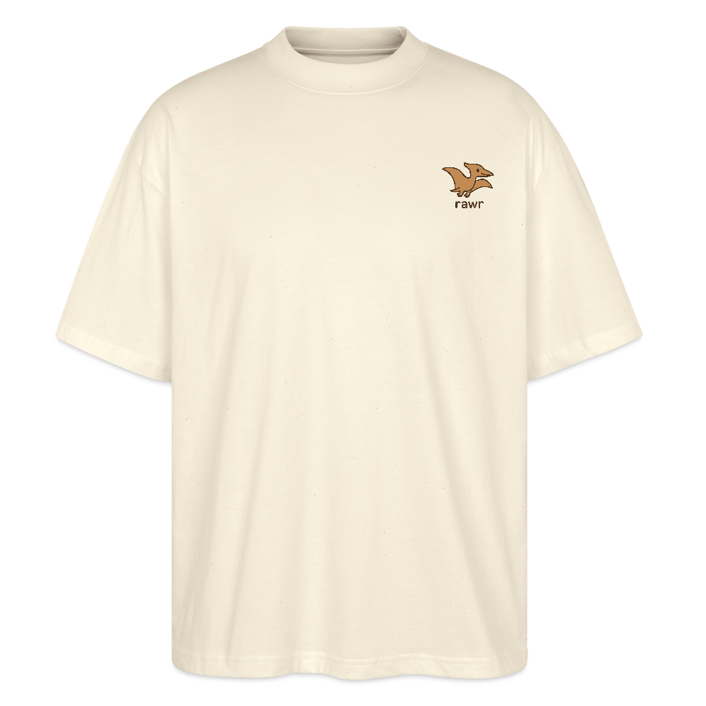 T-shirt oversize ptérodactyles - blanc gris