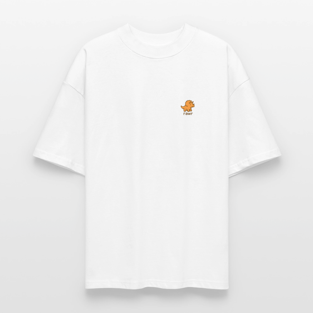 T-shirt oversize Tricératops - blanc