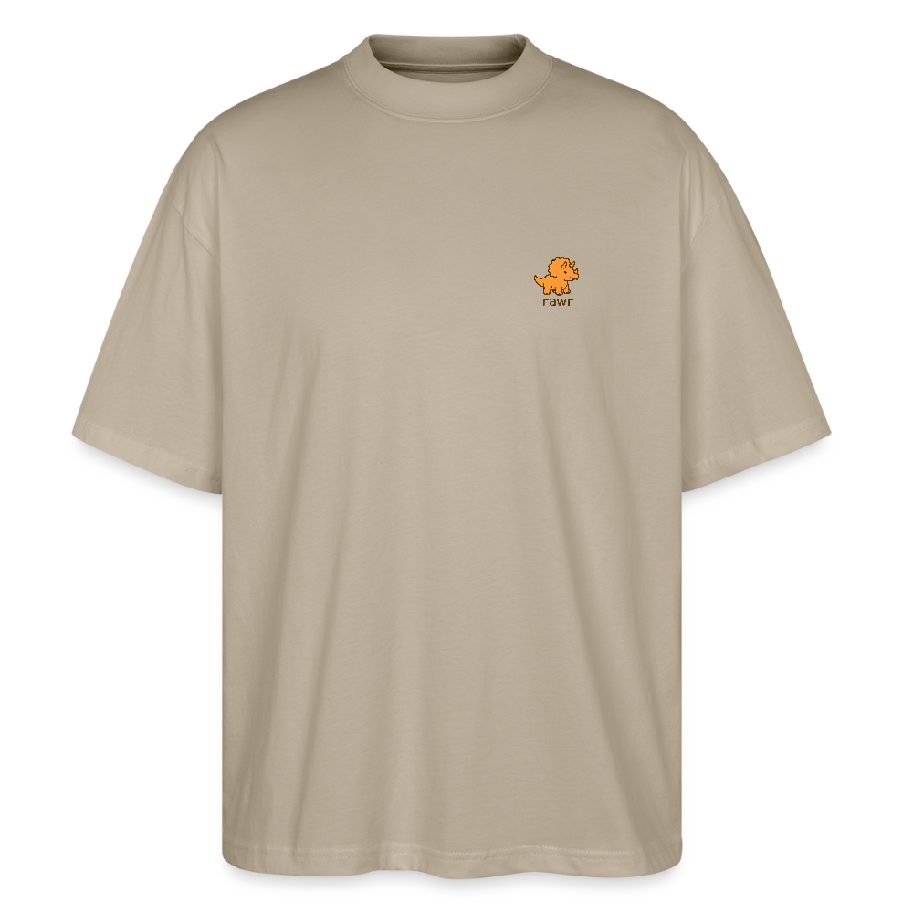 T-shirt oversize Tricératops - gris pierre