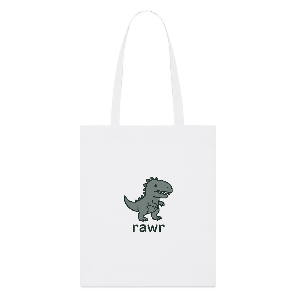 Tote bag Allosaures - blanc