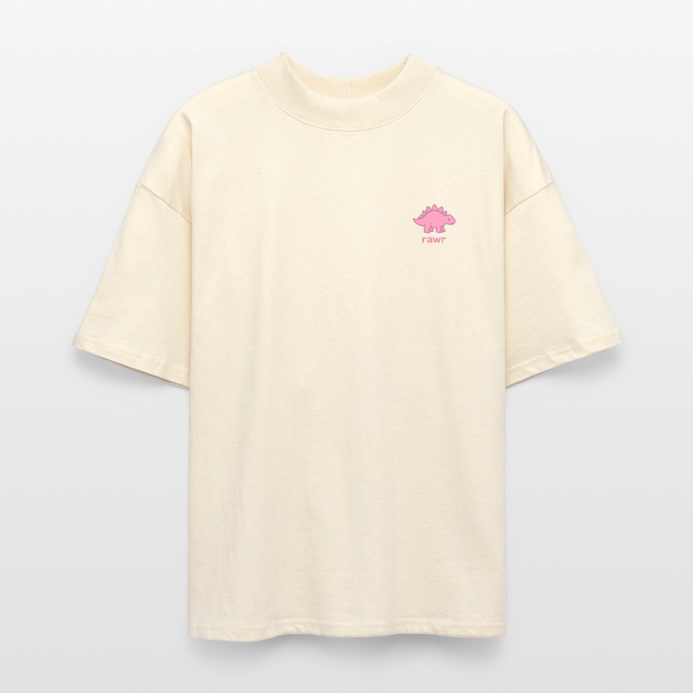 T-shirt oversize Stégosaure - blanc gris