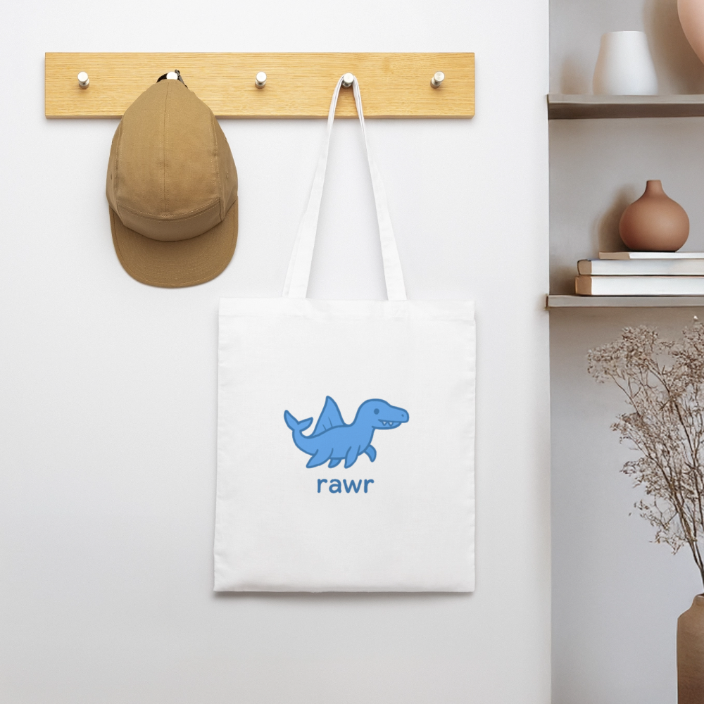 Tote bag mosasaure - blanc