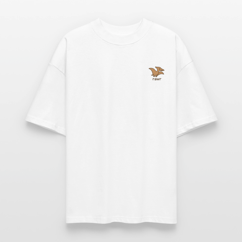 T-shirt oversize ptérodactyles - blanc
