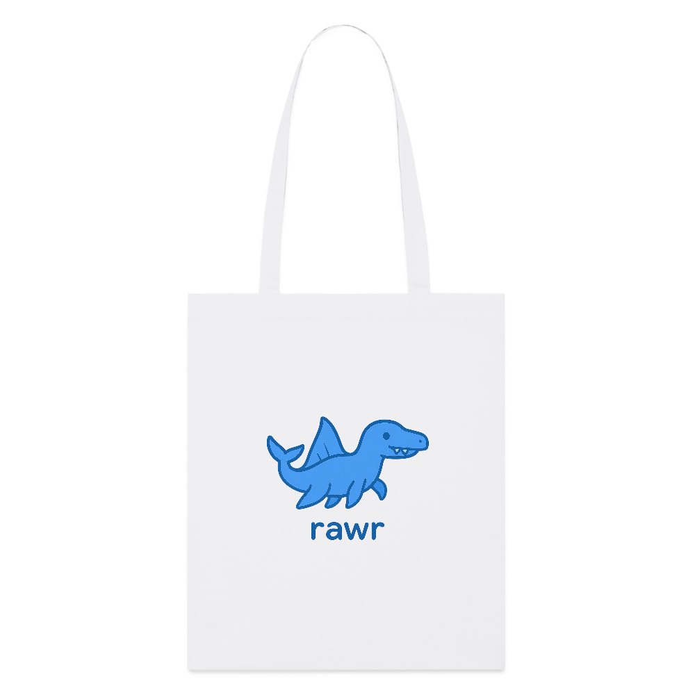 Tote bag mosasaure - blanc