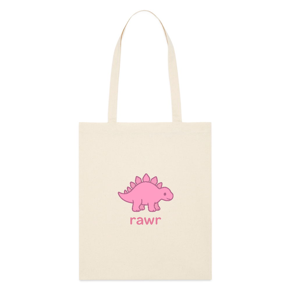 Tote bag Stégosaure - blanc gris