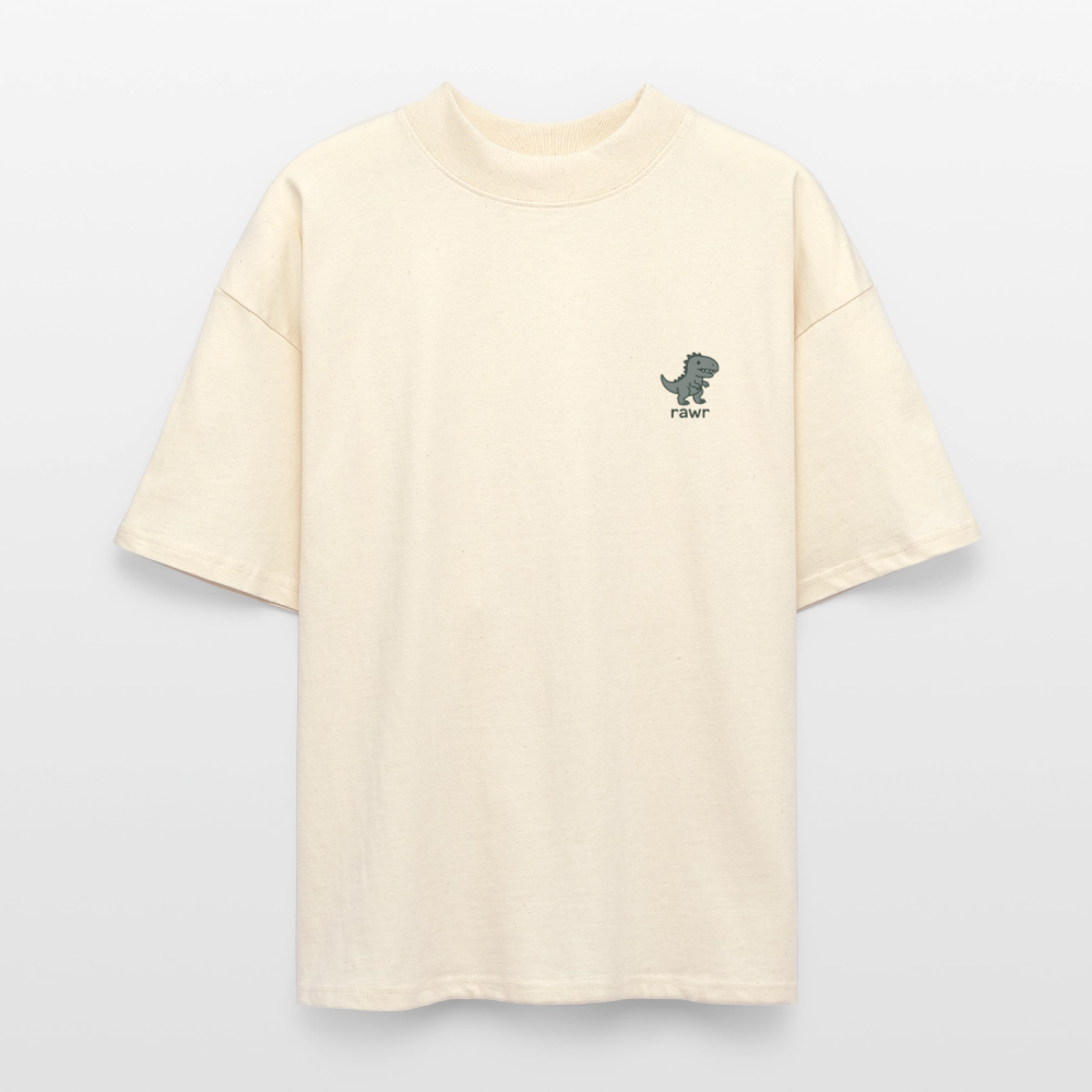 T-shirt oversize Allosaure - blanc gris