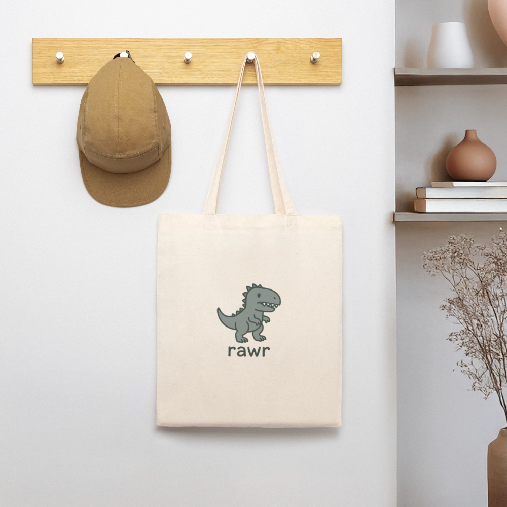 Tote bag Allosaures - blanc gris