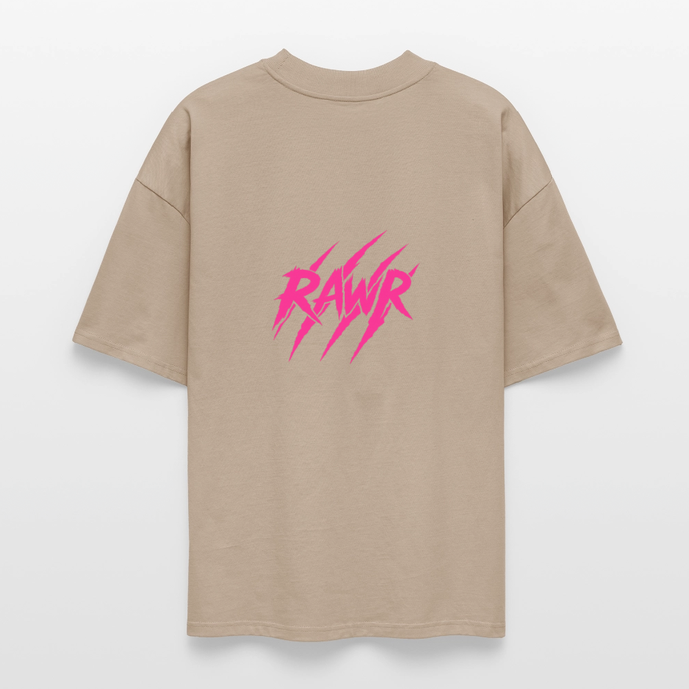 T-shirt oversize Rawr - gris pierre