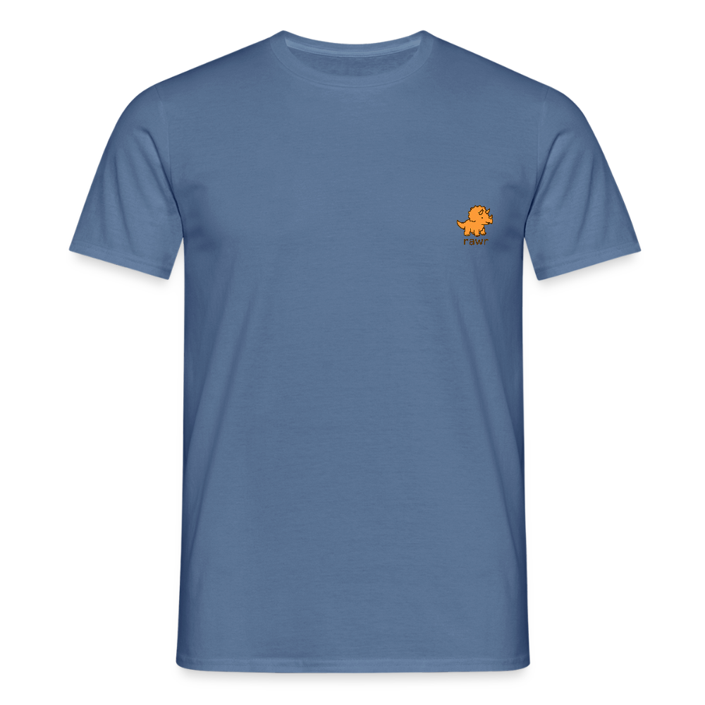 T-shirt tricératops - bleu pigeon