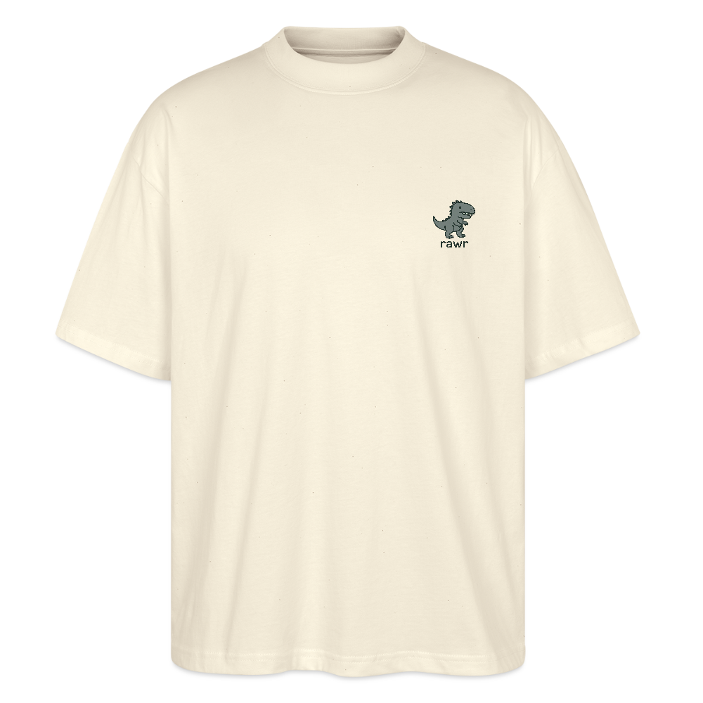 T-shirt oversize Allosaure - blanc gris