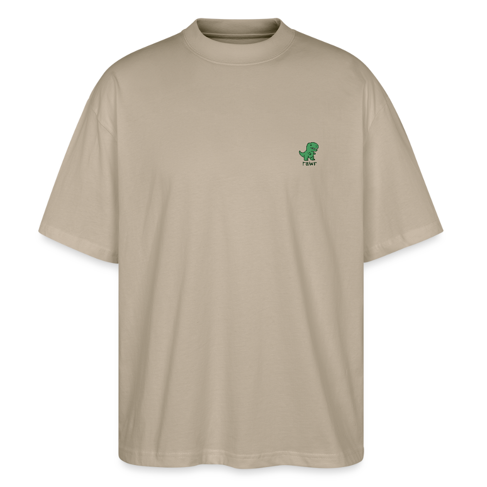 T-shirt oversize T-rex - gris pierre