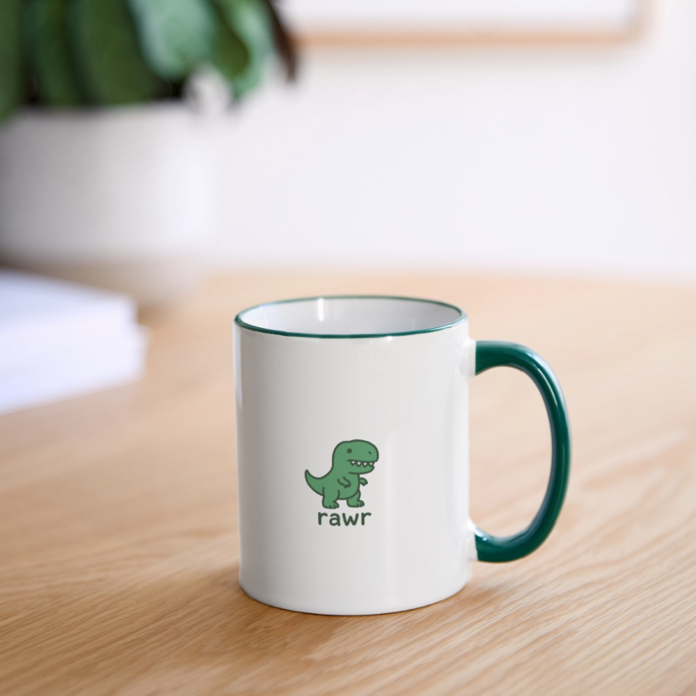 Mug 1er édition T-rex - blanc/vert foncé