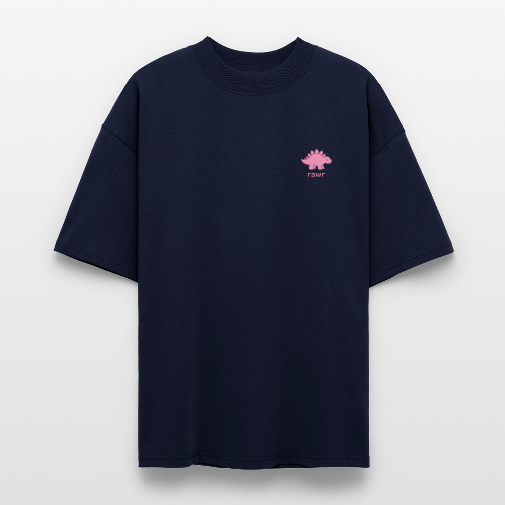T-shirt oversize Stégosaure - marine
