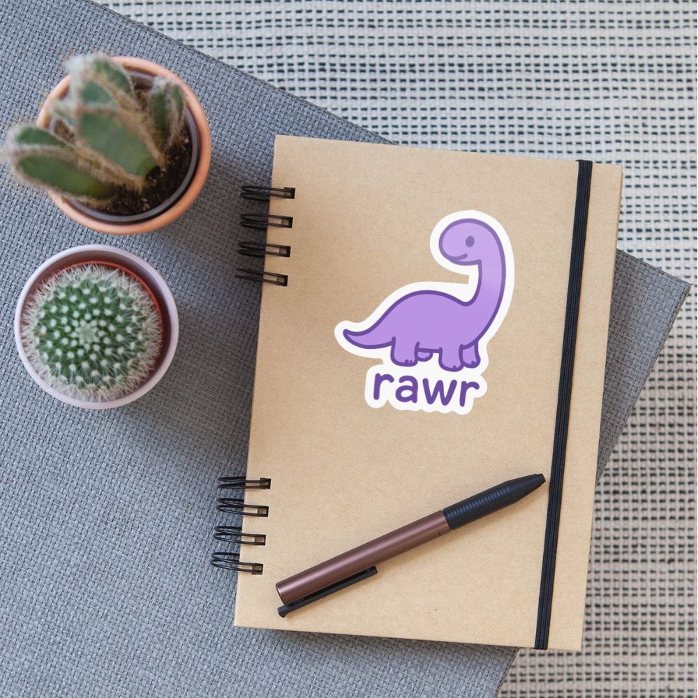 stickers Diplodocus - blanc brillant