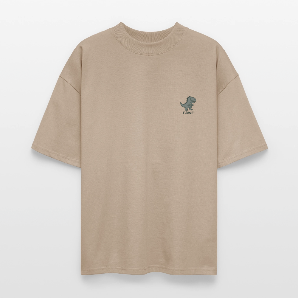 T-shirt oversize Allosaure - gris pierre