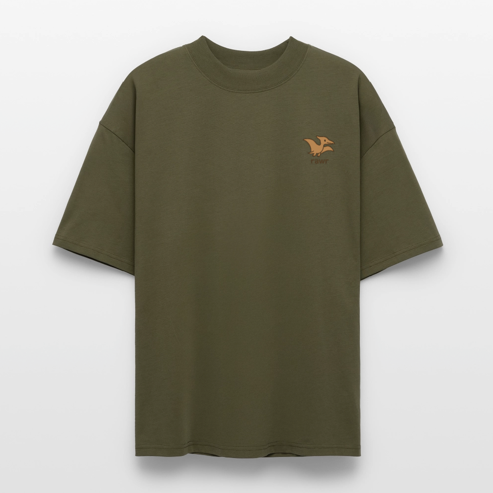 T-shirt oversize ptérodactyles - kaki