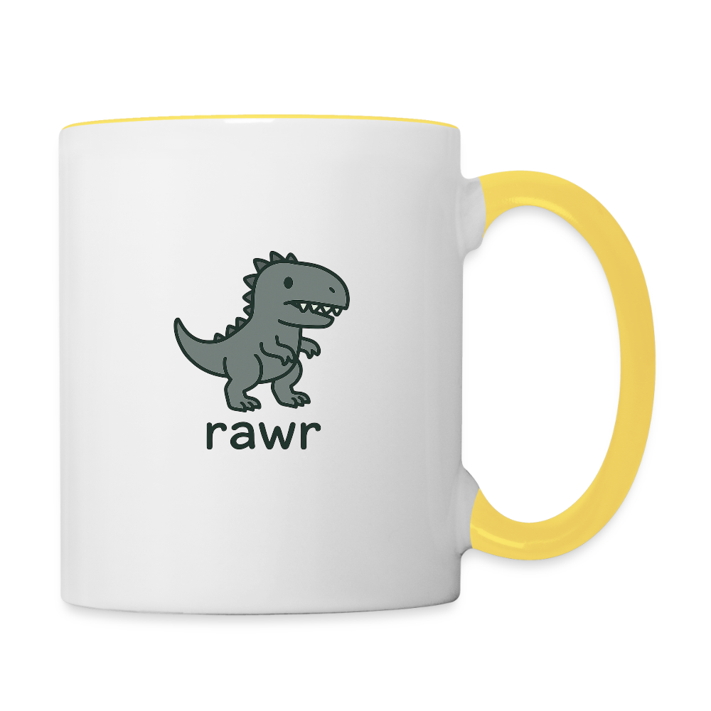 Mug Allosaure - blanc/jaune