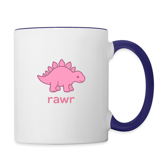 Mug Stégosaure - blanc/bleu cobalt
