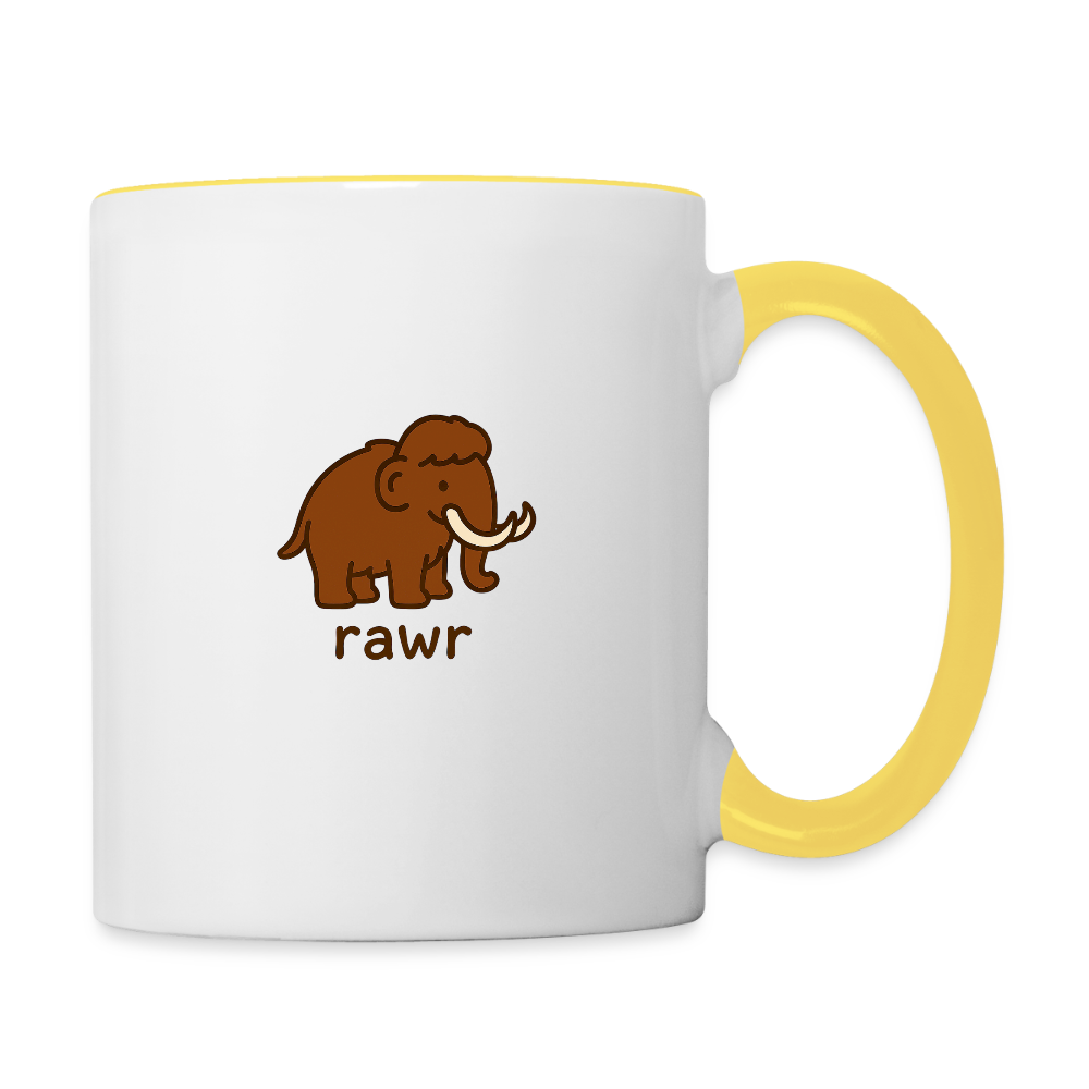 Mug mammouth - blanc/jaune