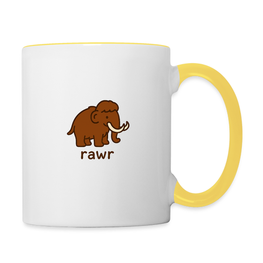 Mug mammouth - blanc/jaune