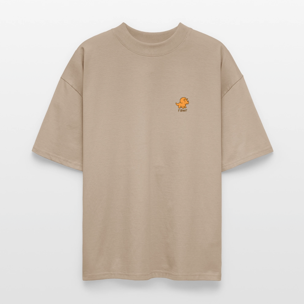 T-shirt oversize Tricératops - gris pierre