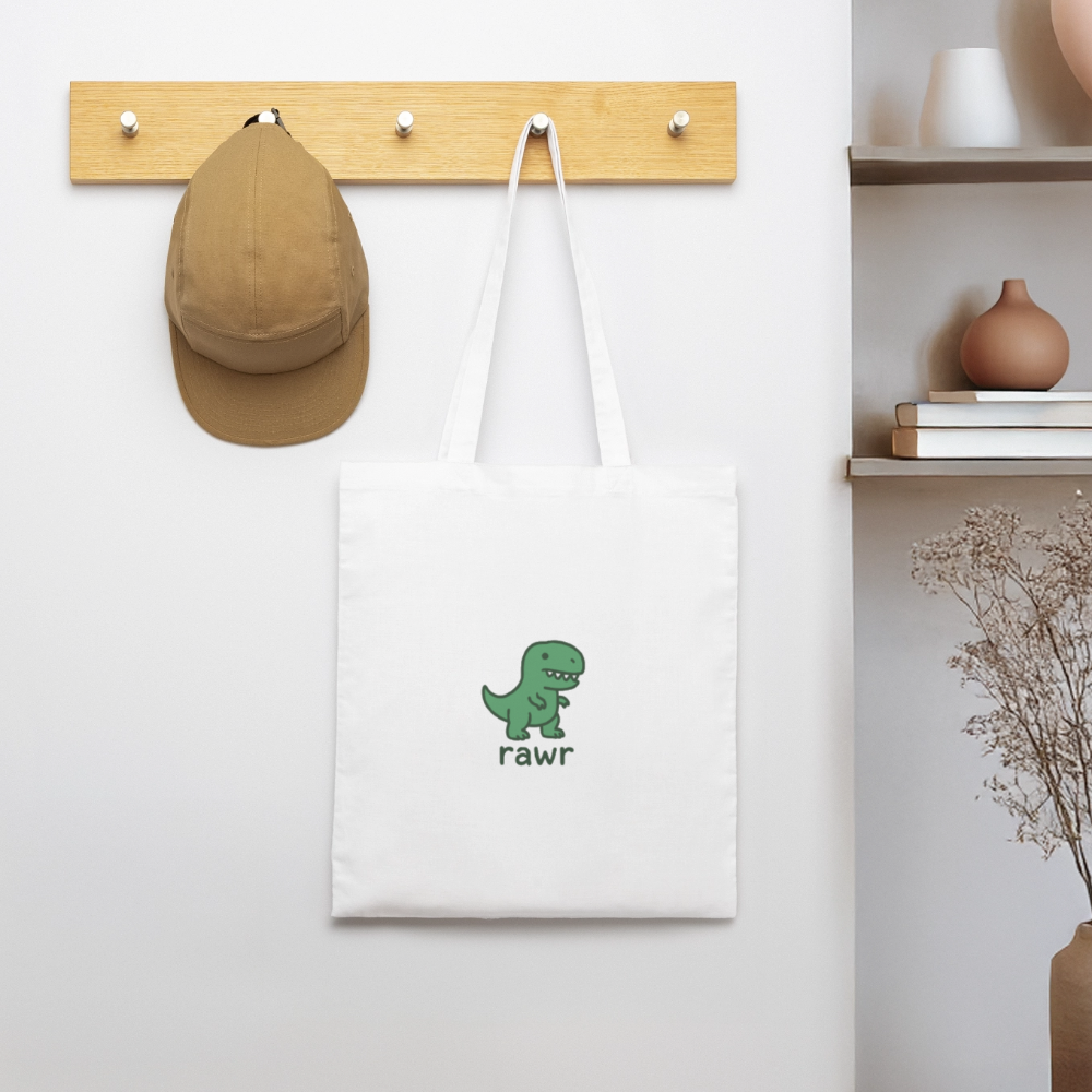 tote bag  1er édition T-rex - blanc