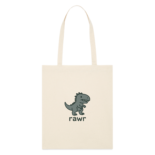 Tote bag Allosaures - blanc gris