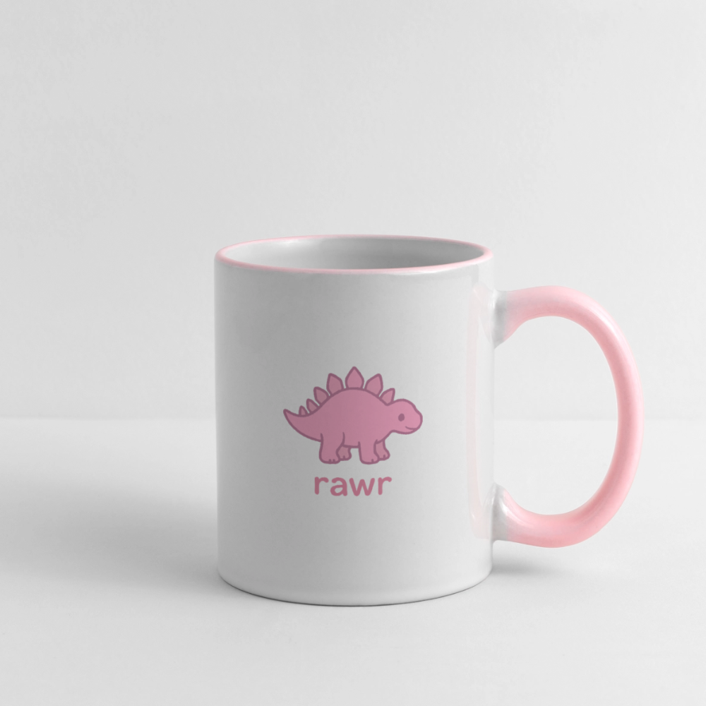 Mug Stégosaure - blanc/rose