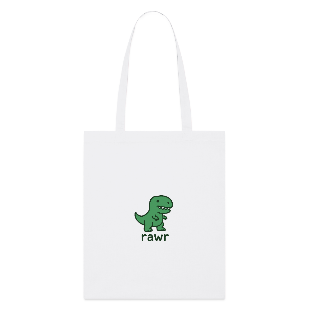 tote bag  1er édition T-rex - blanc