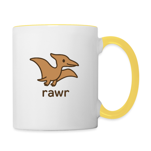 Mug Ptérodactyles - blanc/jaune