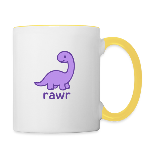 Mug Diplodocus - blanc/jaune