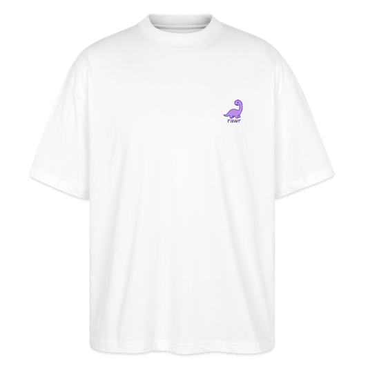 T-shirt Oversize Diplodocus - blanc