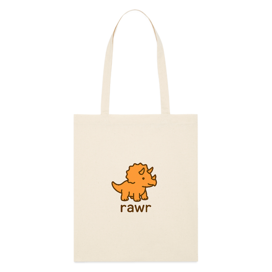 Tote bag Tricératops - blanc gris