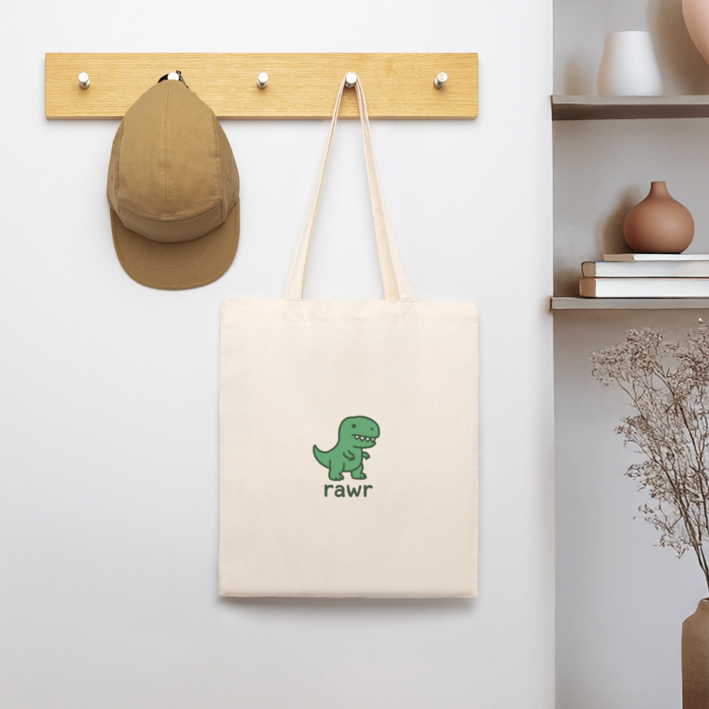 tote bag  1er édition T-rex - blanc gris