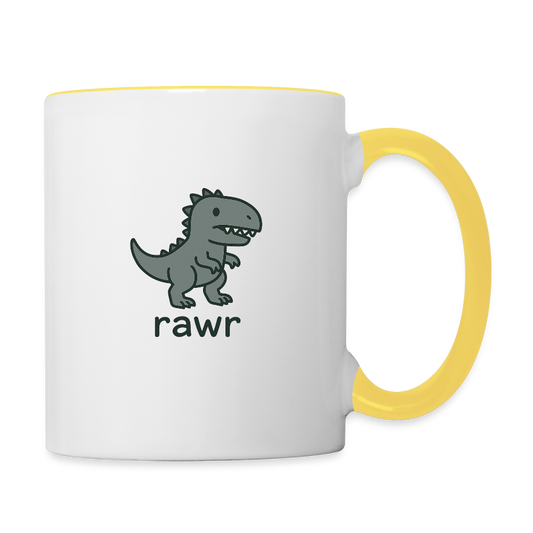 Mug Allosaure - blanc/jaune